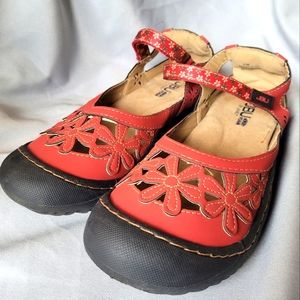 JBU Jambu Wildflower Cut-out Maryjanes, size 9M EUC